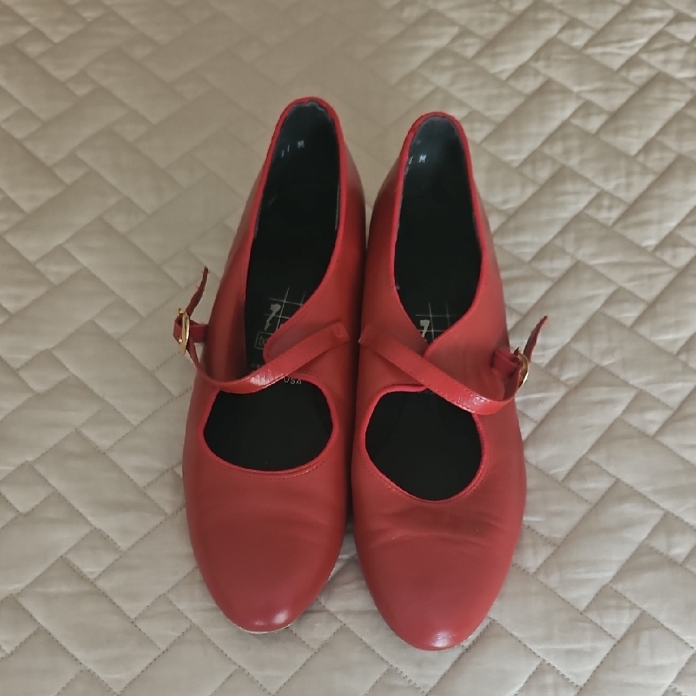 TicTacToes Red Mary Jane Women's Dance Shoes Size 11